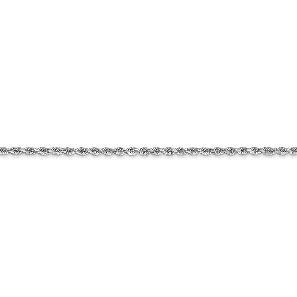 10kt White Gold 1.75mm Diamond-cut Rope Chain Necklace V473453
