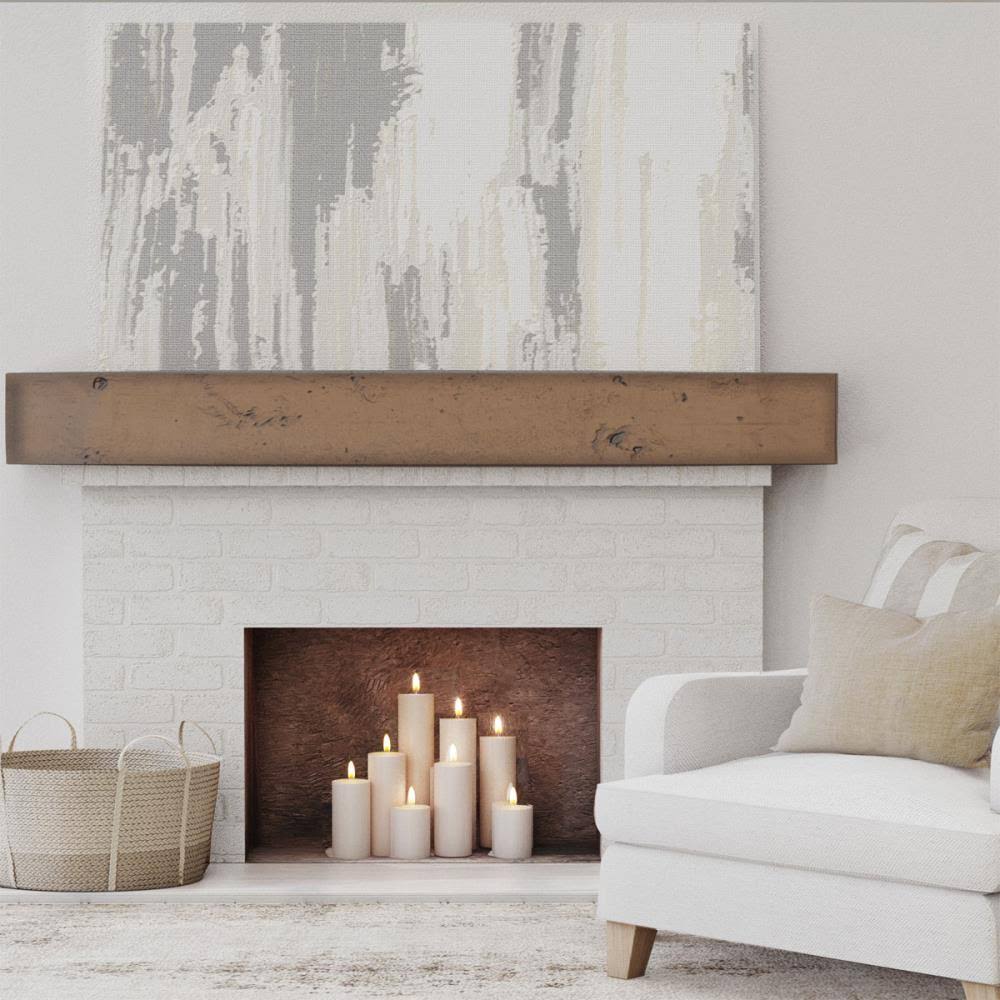 Knotty Pine Faux Wood Fireplace Mantel P128587