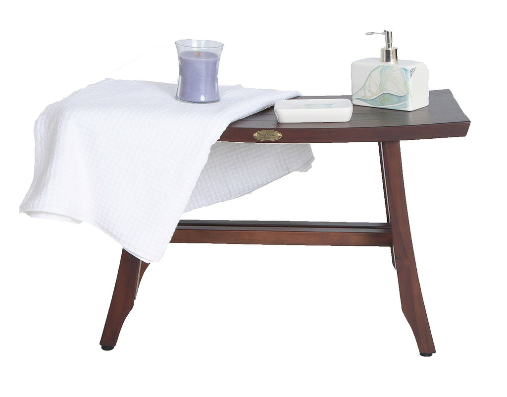 Teak Shower Bench with Foot Leveling Pads S27437