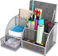 Metal 6 Compartment Desk Organizer with Drawer, Pack of 2 J949738