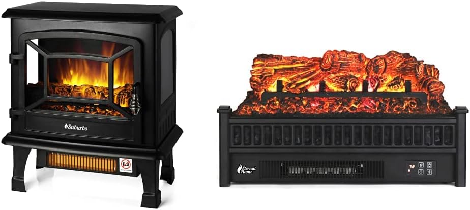 Electric Fireplace Infrared Heater with Realistic Dancing Flame Effect J593