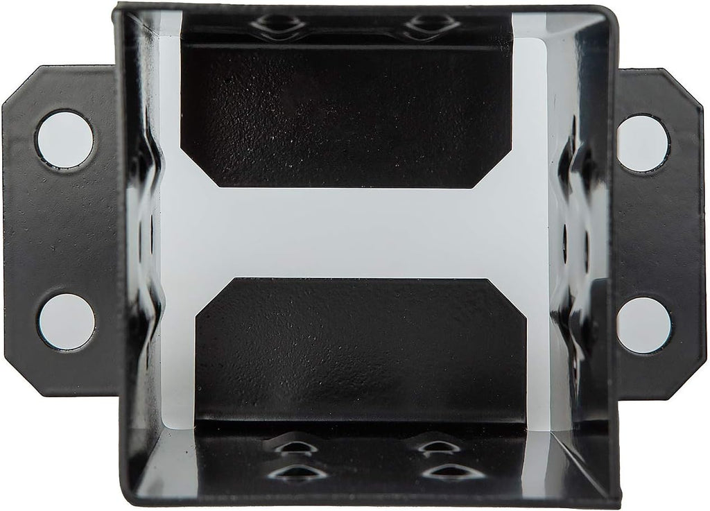 4 Pack Black Steel Fence Post Base Brackets for 4x4 Wood Z714