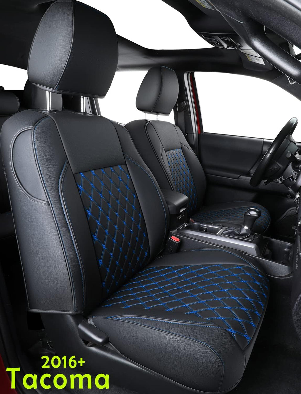 Blue Faux Leather Full-Set Seat Covers L800577
