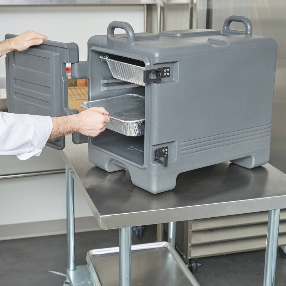 Charcoal Gray Front Loading Insulated Food Pan Carrier S52813