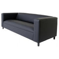 Black Faux Leather Sofa R166019