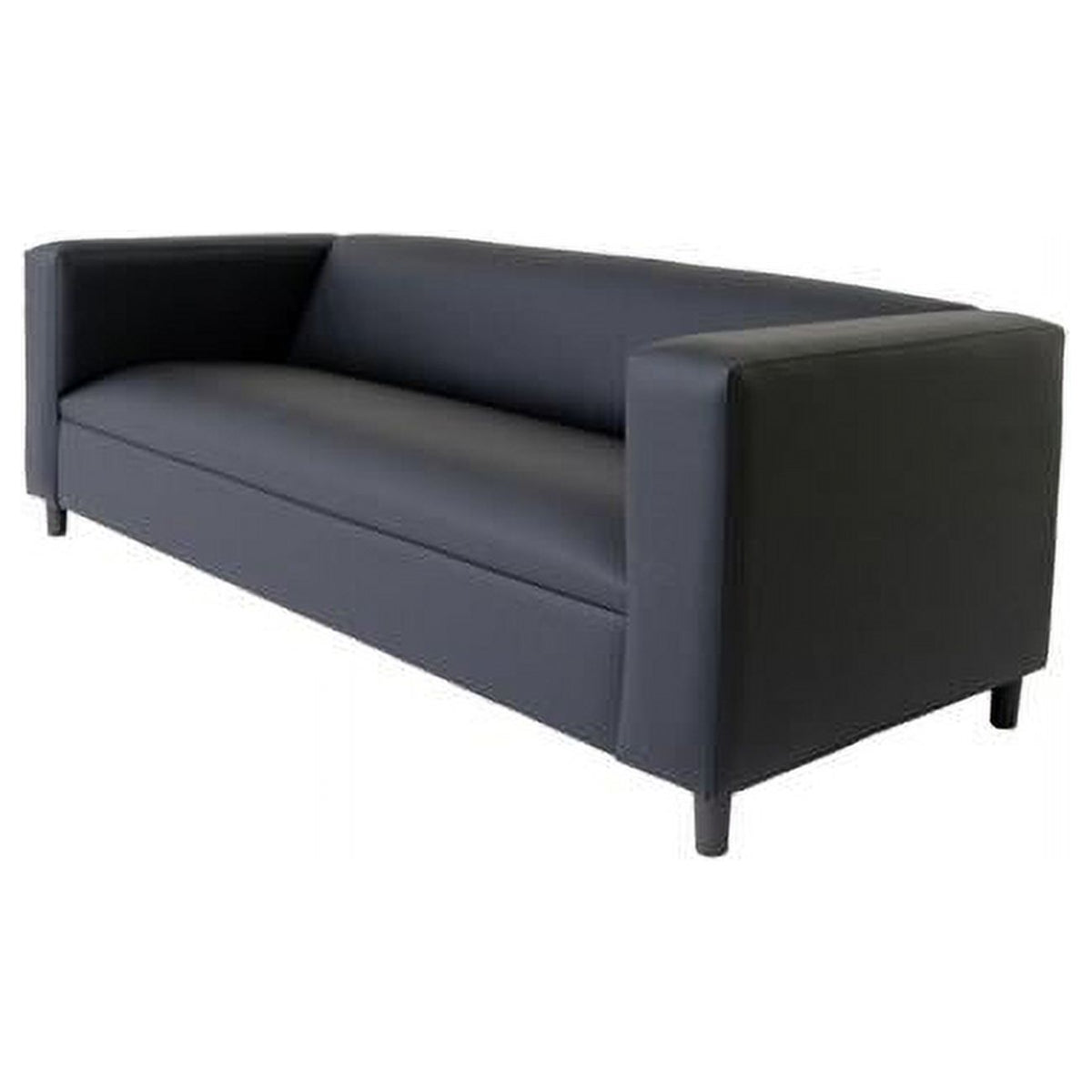 Black Faux Leather Sofa R166019