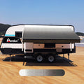 RV Awning Fabric Replacement Waterproof Vinyl Shade Screen Black Fade-10' O880