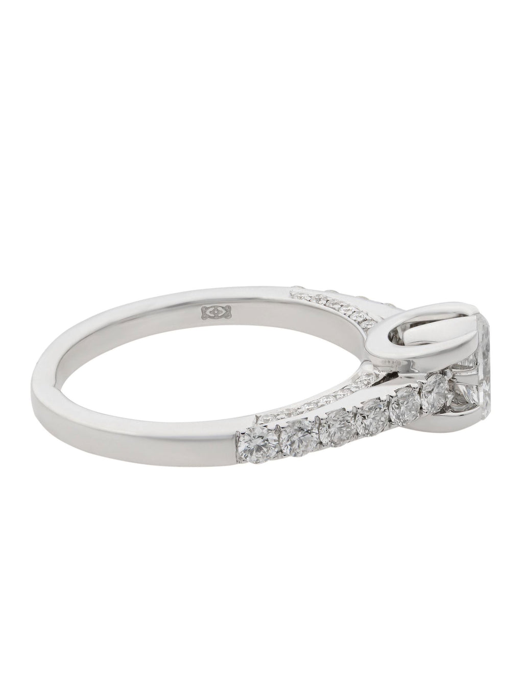 14K White Gold Diamond Accented Engagement Ring F794