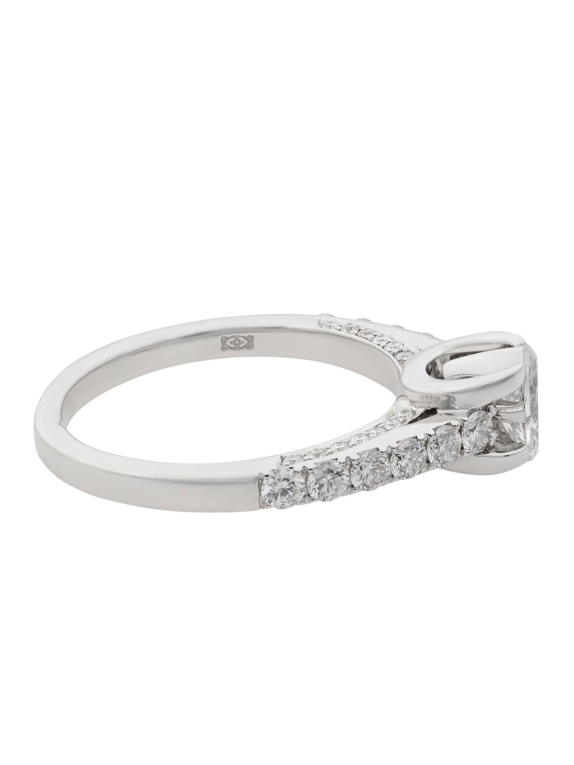 14K White Gold Diamond Accented Engagement Ring F794
