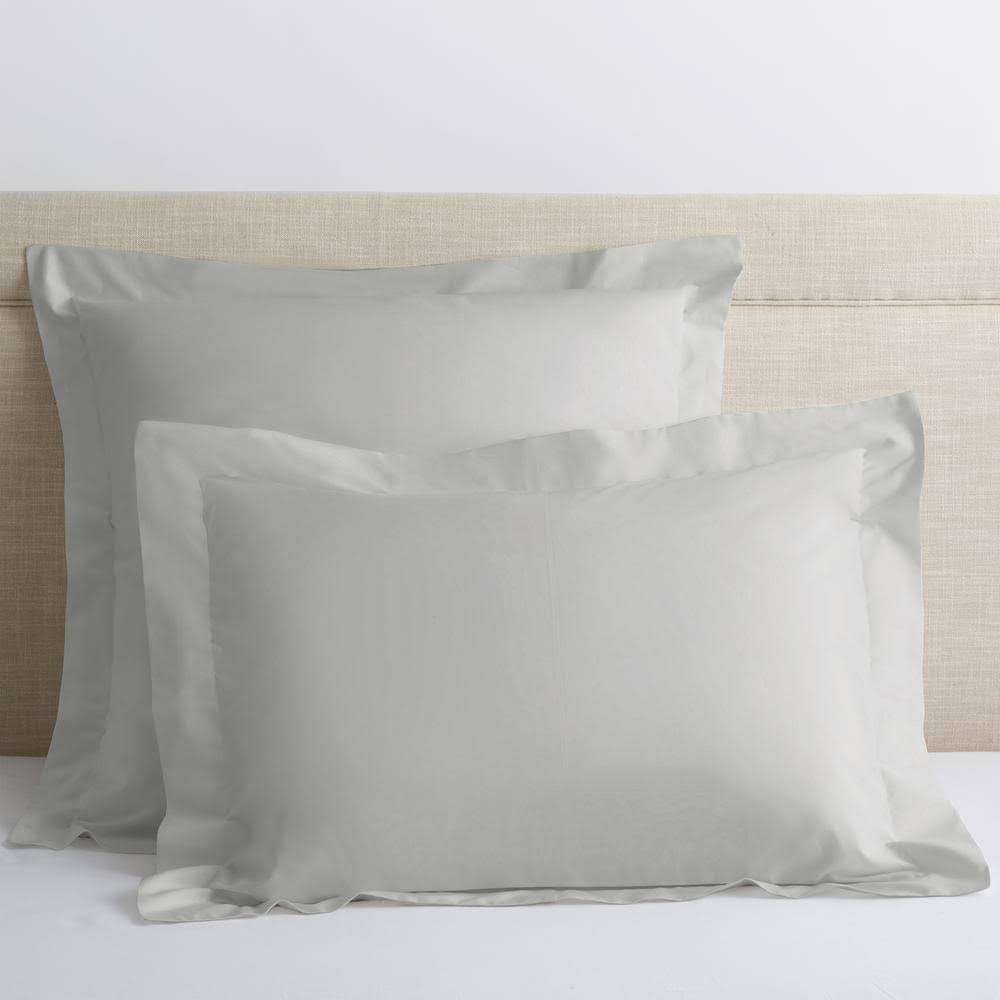 Organic Pearl Gray 300-Thread Count Cotton Percale King Sham H62512