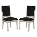 Set of 2 Black Velvet Side Chair Y716
