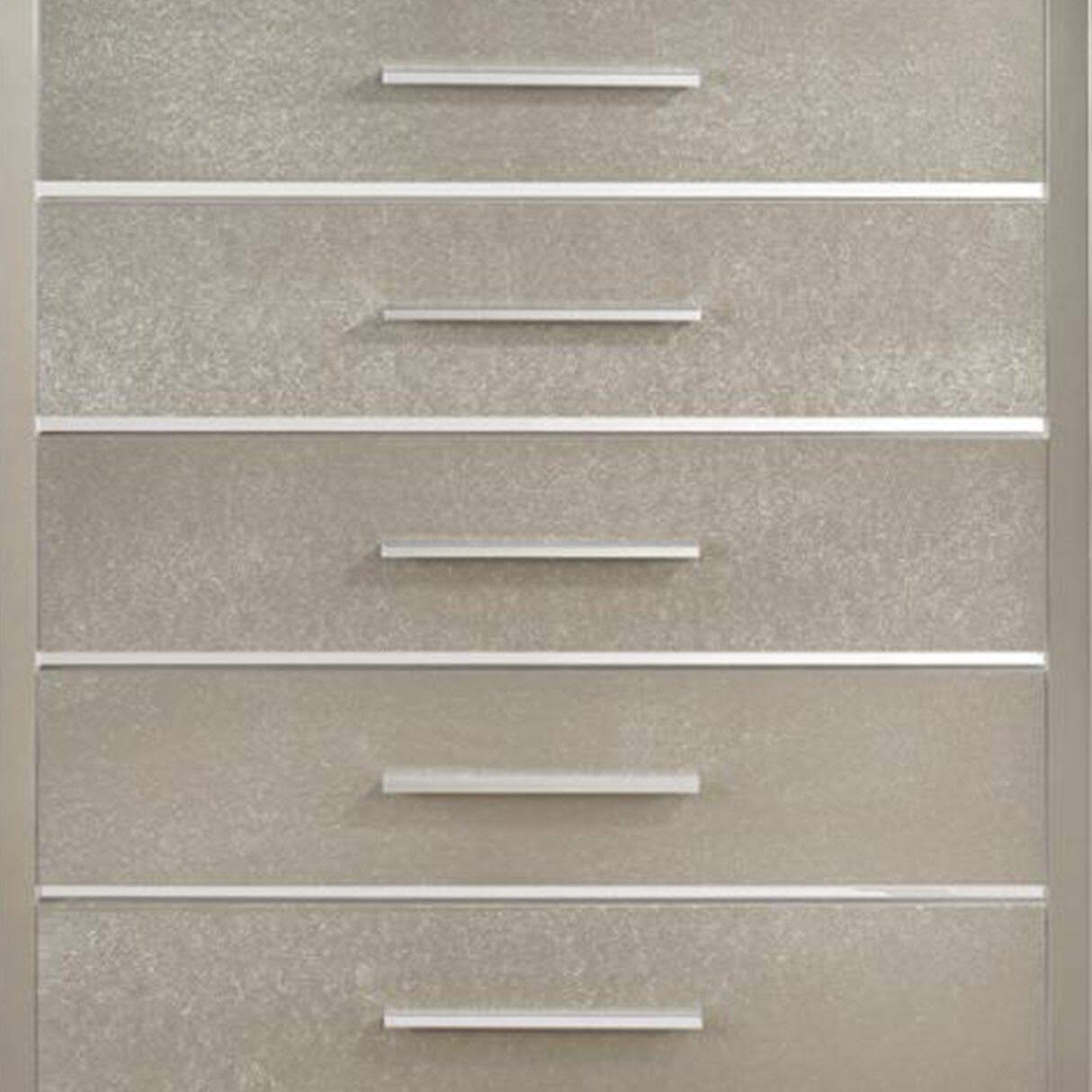 Metallic Sterling 5-Drawer Chest E377