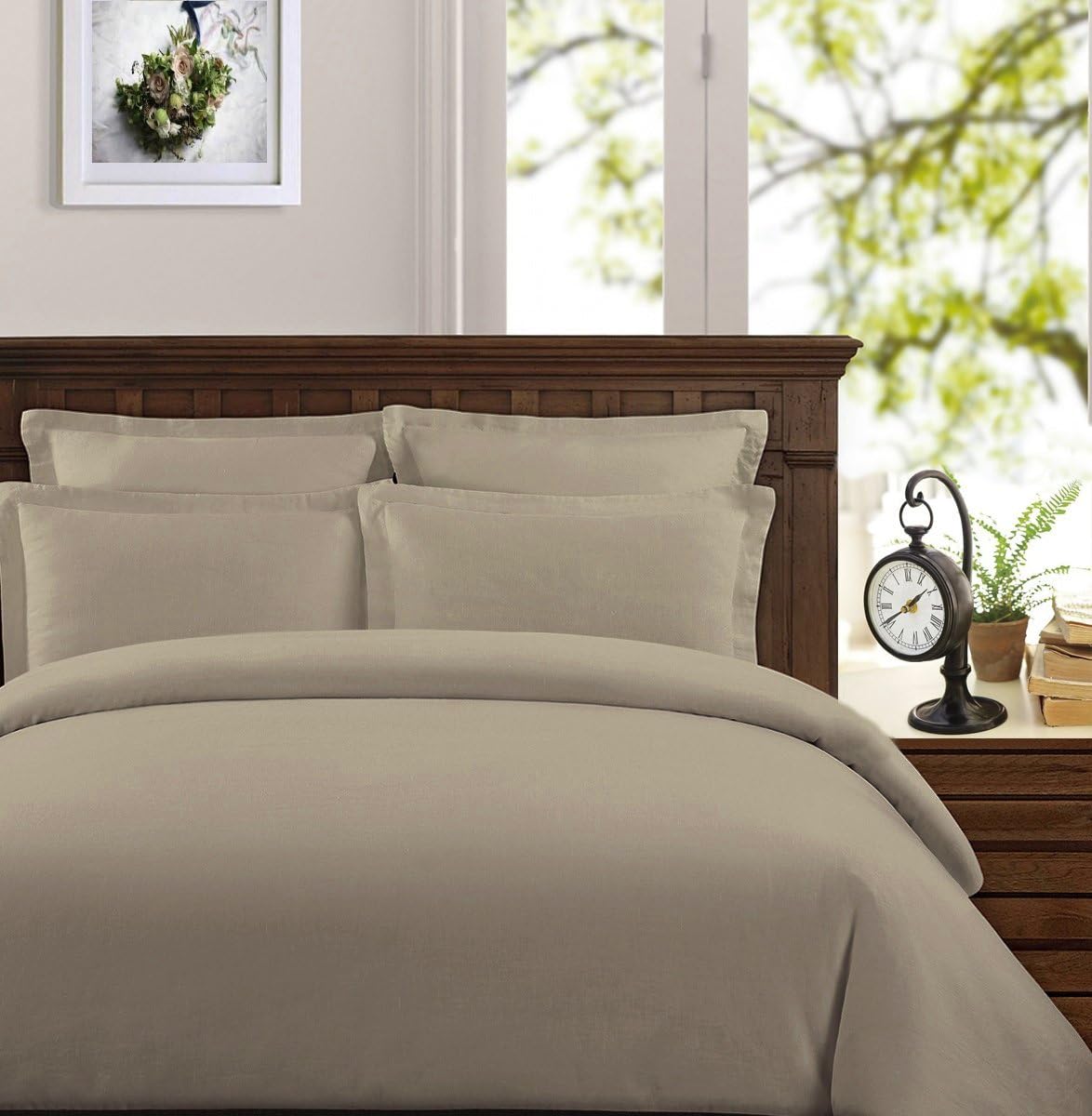 White King/Cal King Percale Cotton Duvet Cover Set O757572