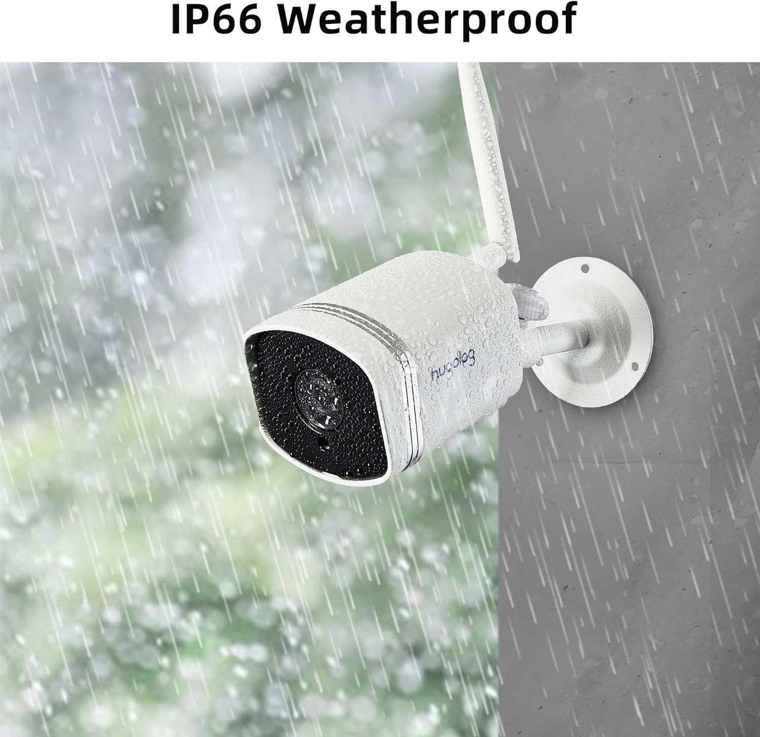 4MP Outdoor Security Camera with IP66 Waterproof and Night Vision H47385
