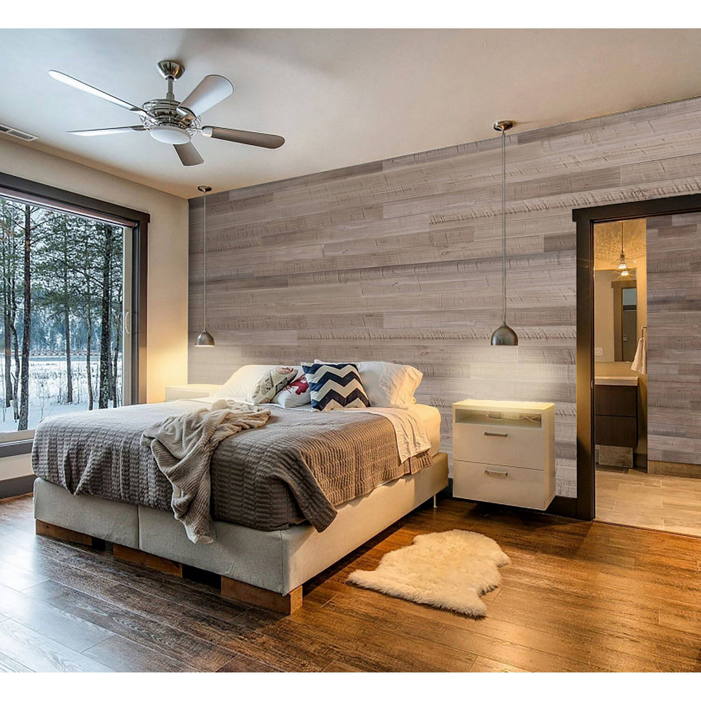 Reclaimed Peel & Stick Solid Wood Wall Paneling U3952