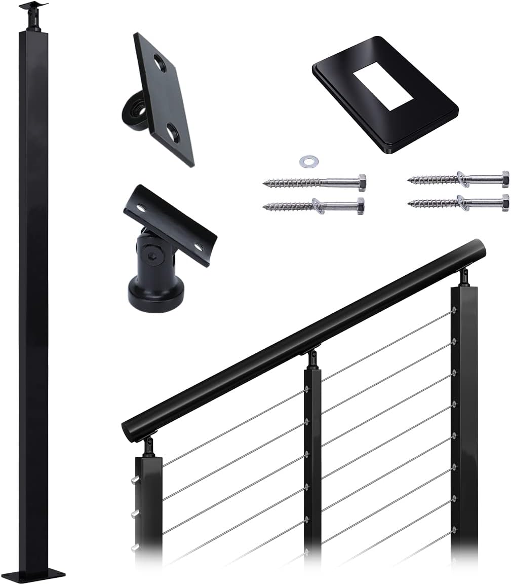Stainless Steel Black Un-drilled Post Surface Mount D682101