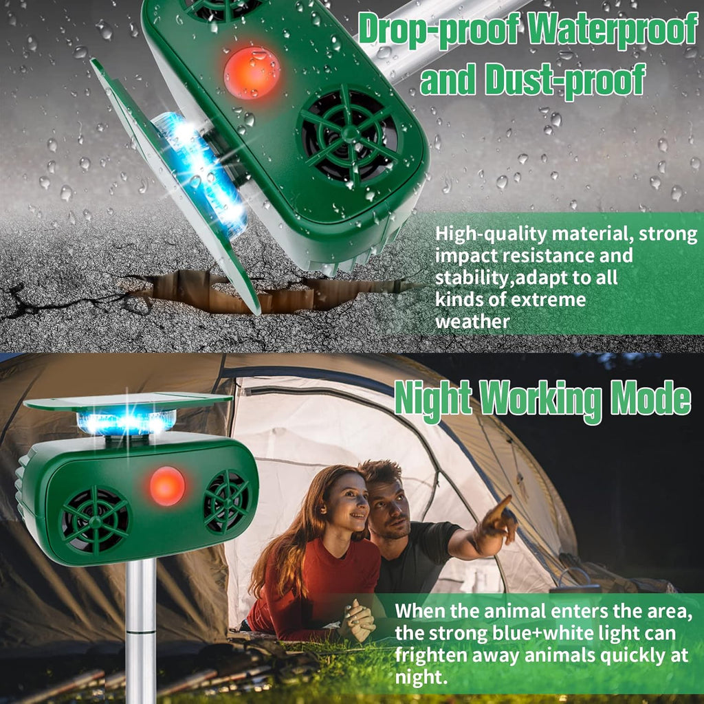 Ultrasonic Solar Powered Animal Repellent with Motion Sensor A558208