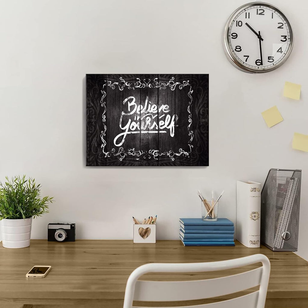 Black Framed Canvas Wall Art 12x16 inches H355