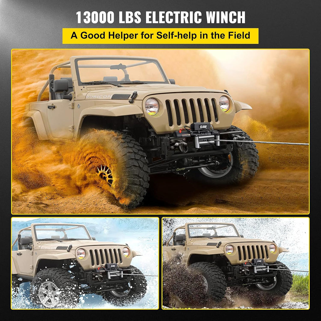 13000lb 12V Electric Winch with Wireless Remote Control W704