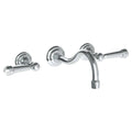 Aged Nickel Wall Mounted 3 Hole Lavatory Set with Spout H990010