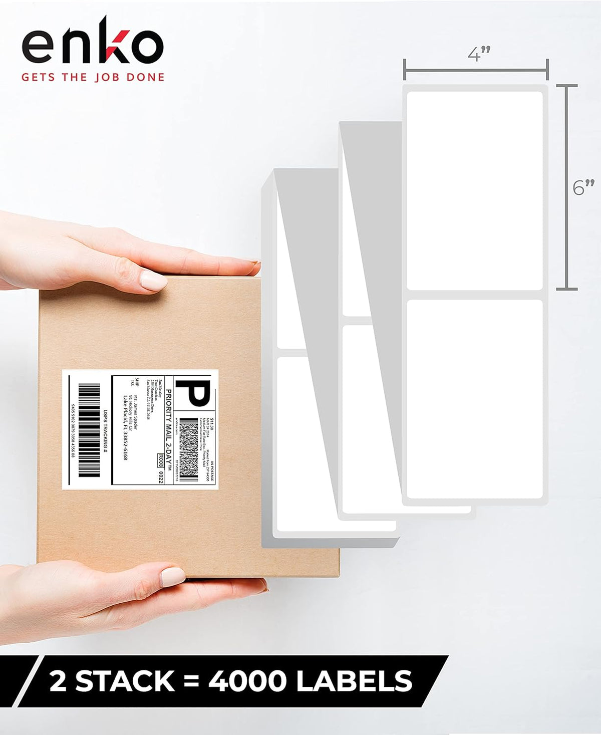 8 Rolls 3600 Labels 4 x 6 Direct Thermal Address Shipping Labels X417
