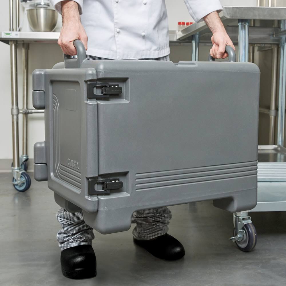 Charcoal Gray Front Loading Insulated Food Pan Carrier S52813