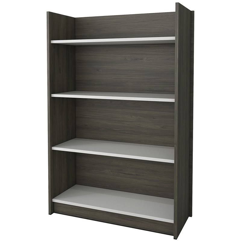 2 Piece Home Office Set Bark Grey White Q63225