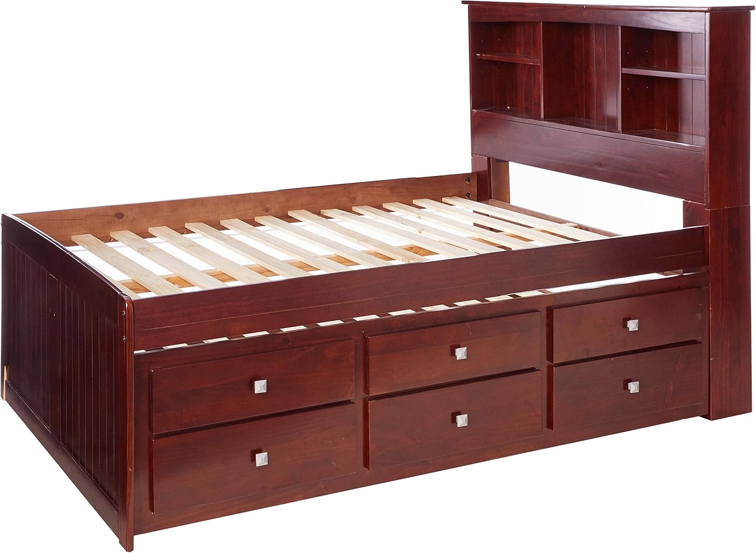 Dark Cappuccino Full Kids Bookcase Captains Bed C312339