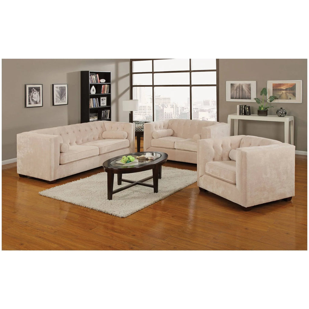 Almond Chesterfield Sofa W531