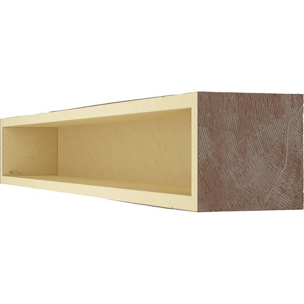 Hand Hewn Faux Wood Fireplace Mantel, Aged Pecan P5168