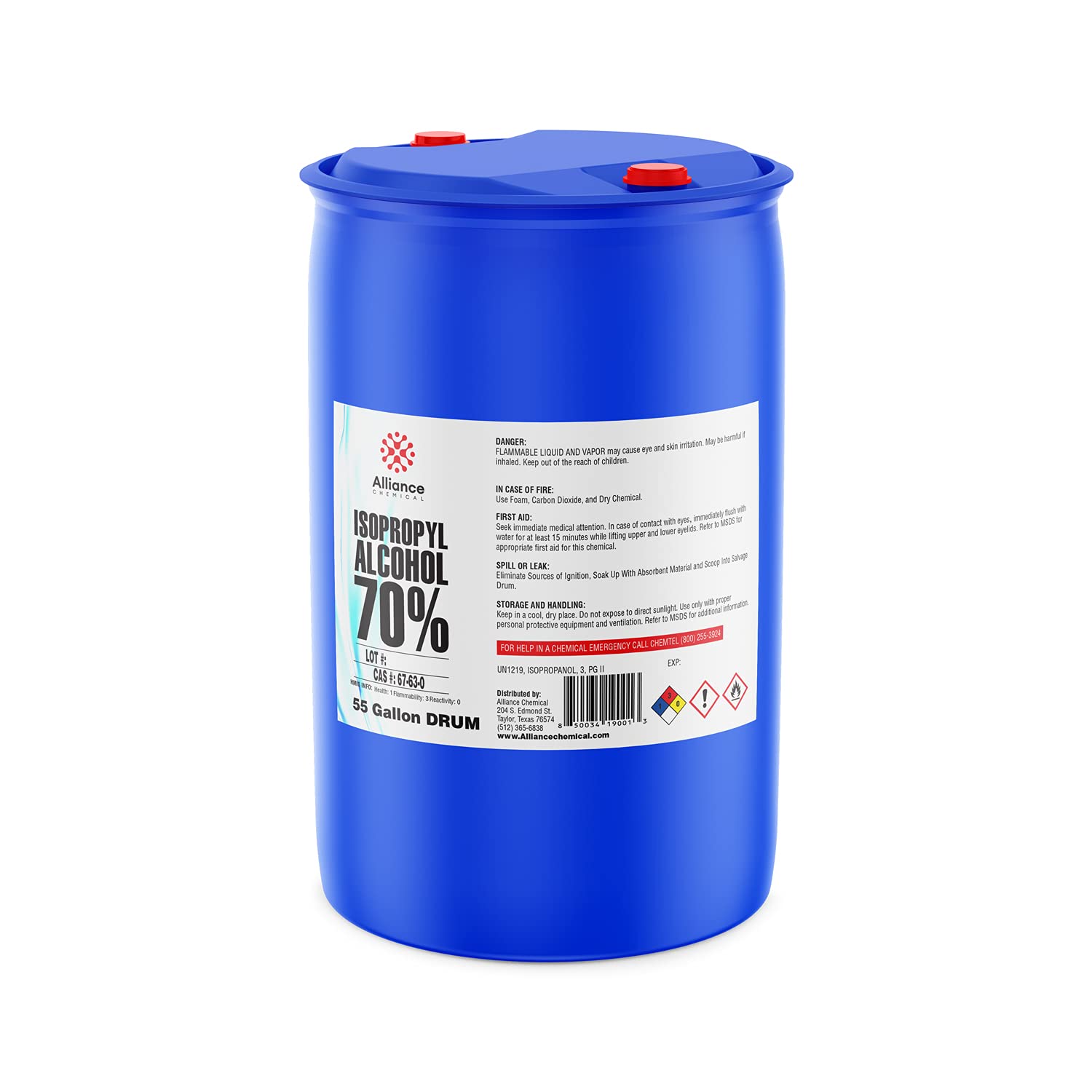 Isopropyl Alcohol 70% USP Grade 55 Gallon Rubbing Alcohol M47313