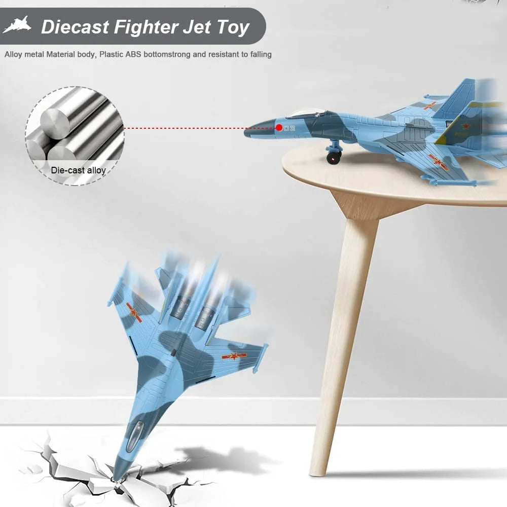 2 Pack Diecast Airplane Toy with Light & Sound X91747