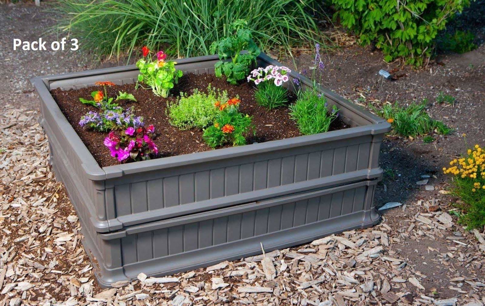 Gray Raised Garden Bed O97503