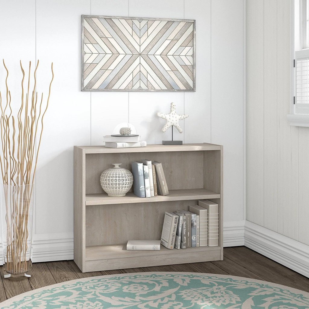 Washed Gray 2 Shelf Bookcase X208513