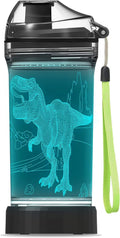 Light Up Kids Water Bottle with 3D Dinosaur Design, 14 OZ Tritan BPA Free H604951
