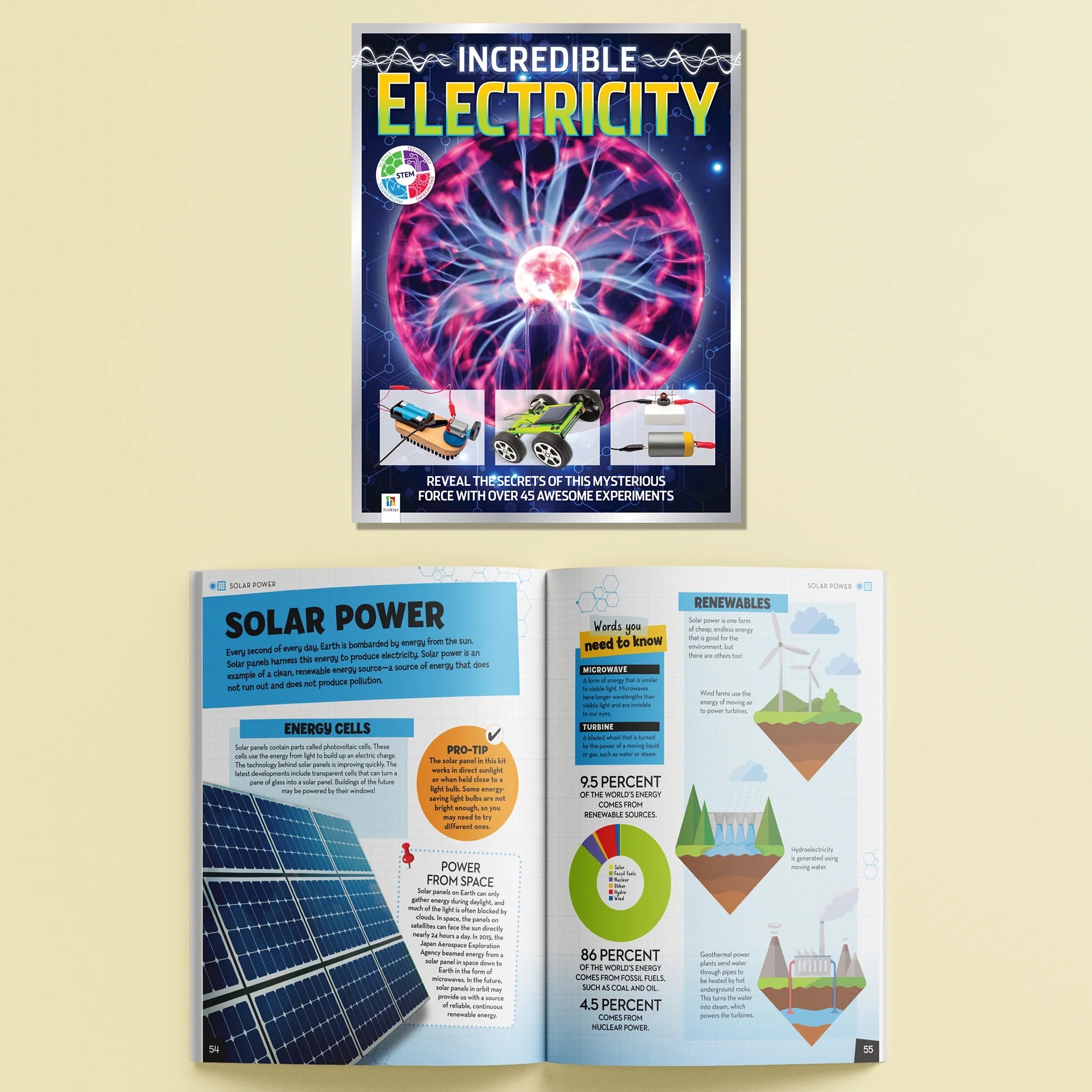Incredible Electricity Book & Science Educational Kit, 53-Pieces, 64-Page Book G570257