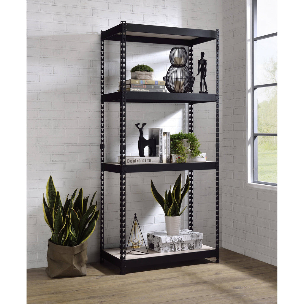 Natural & Black Finish Bookshelf E21298