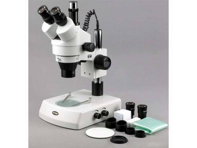 3.5X-90X Trinocular Stereo Zoom Microscope with Dual Halogen Lights and 9MP Camera N9409