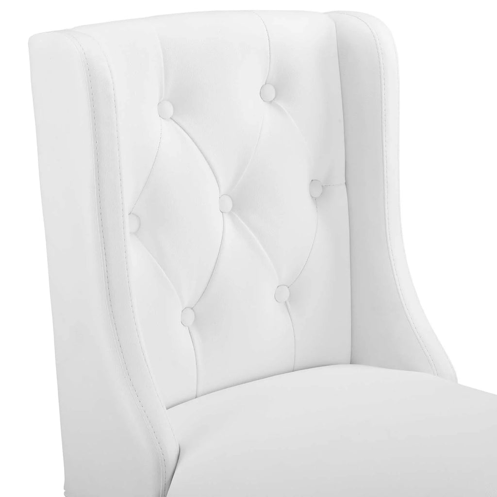 White Faux Leather Counter Stool M405