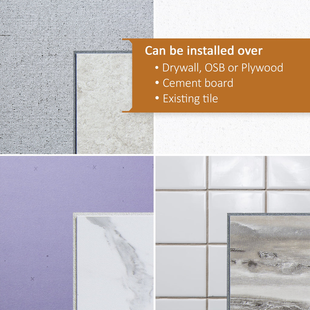 Vinyl Wall Tile in Carrara Marble C232