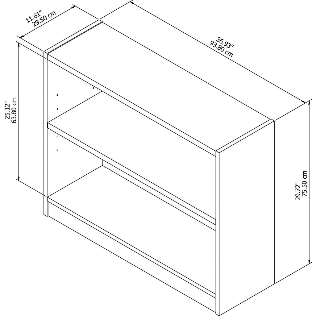 Washed Gray 2 Shelf Bookcase X208513