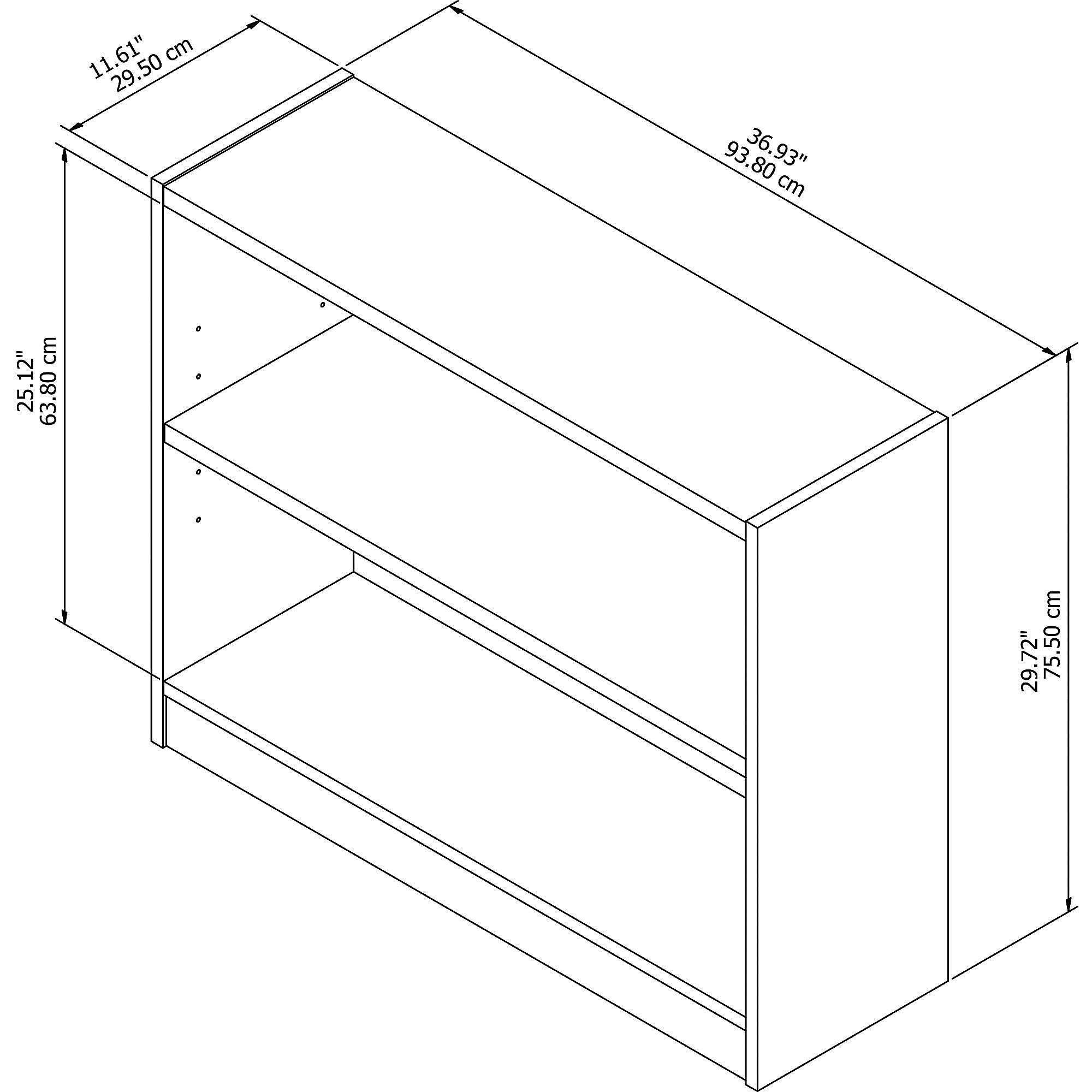 Washed Gray 2 Shelf Bookcase X208513