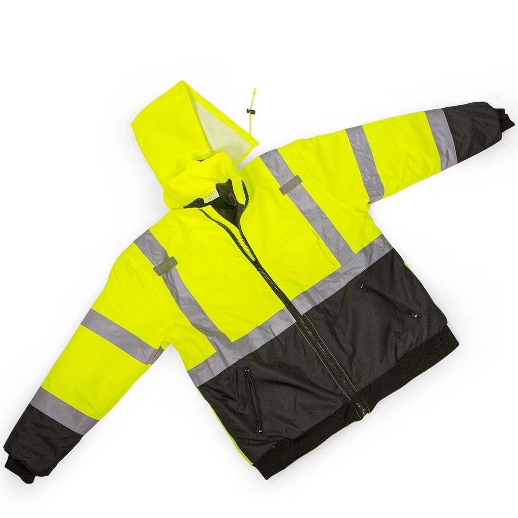 XL Size High Visibility Reflective Winter Bomber Jacket H651268