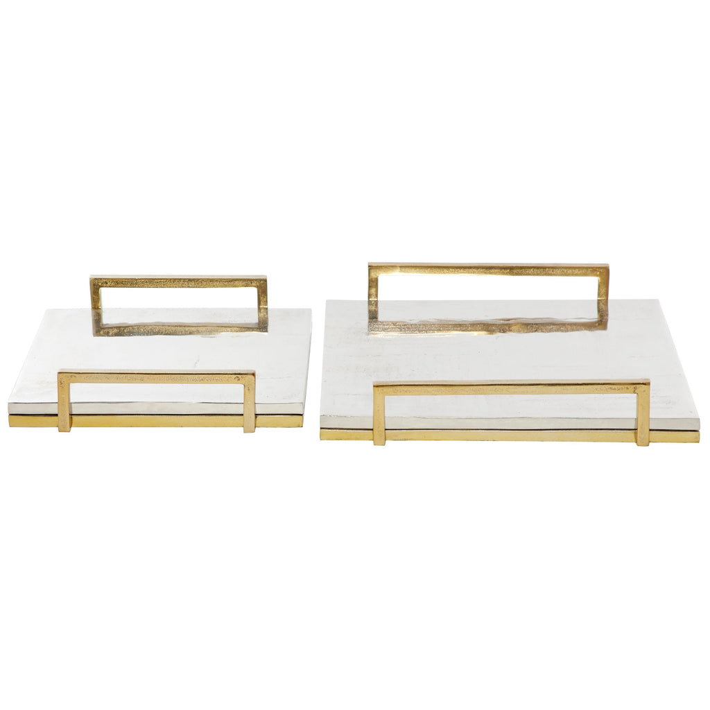 Aluminum Cast Tray, Set of 2 I92195