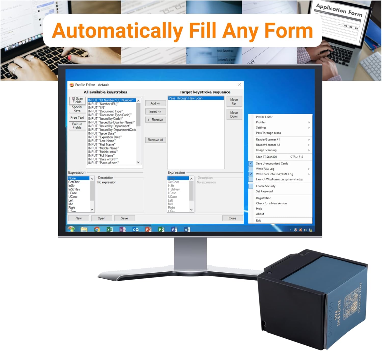 International Visitor Check-in System with Document Scanner R444