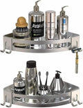 Triangular Corner Shower Caddy Shelf Storage Rack Q865361