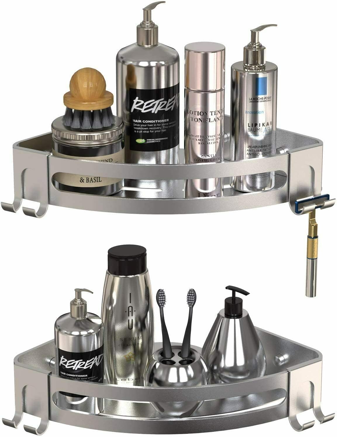 Triangular Corner Shower Caddy Shelf Storage Rack Q865361