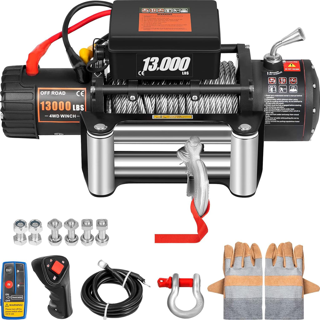 13000lb 12V Electric Winch with Wireless Remote Control W704