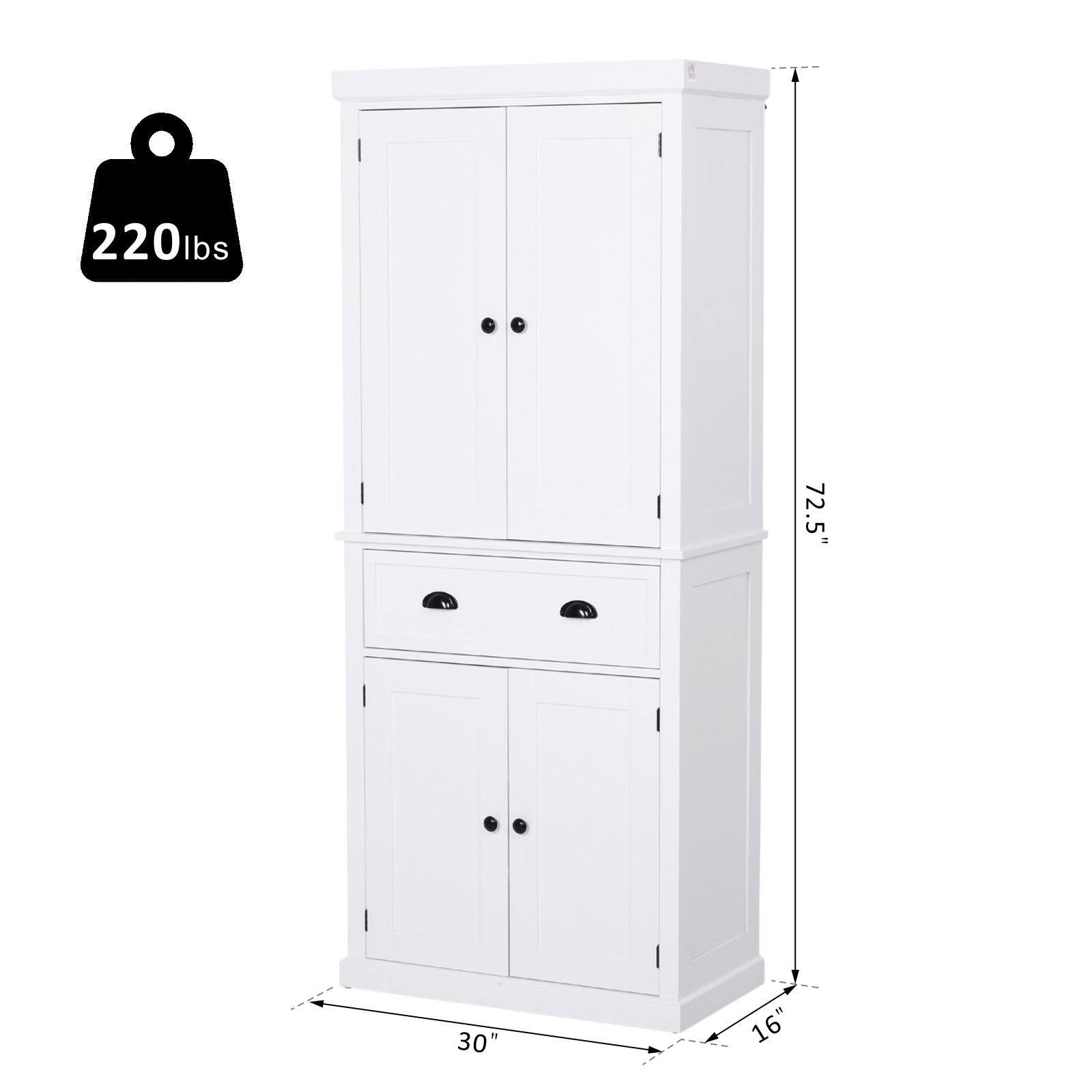Black Freestanding Kitchen Pantry Cabinet B734133