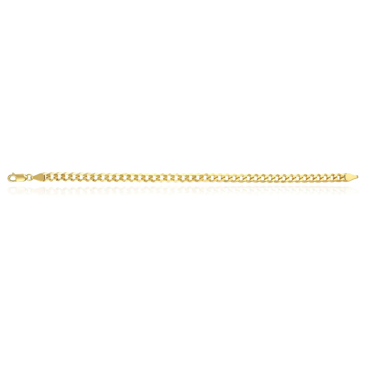 18K Gold Over Sterling Silver Cuban Curb Bracelet N8236